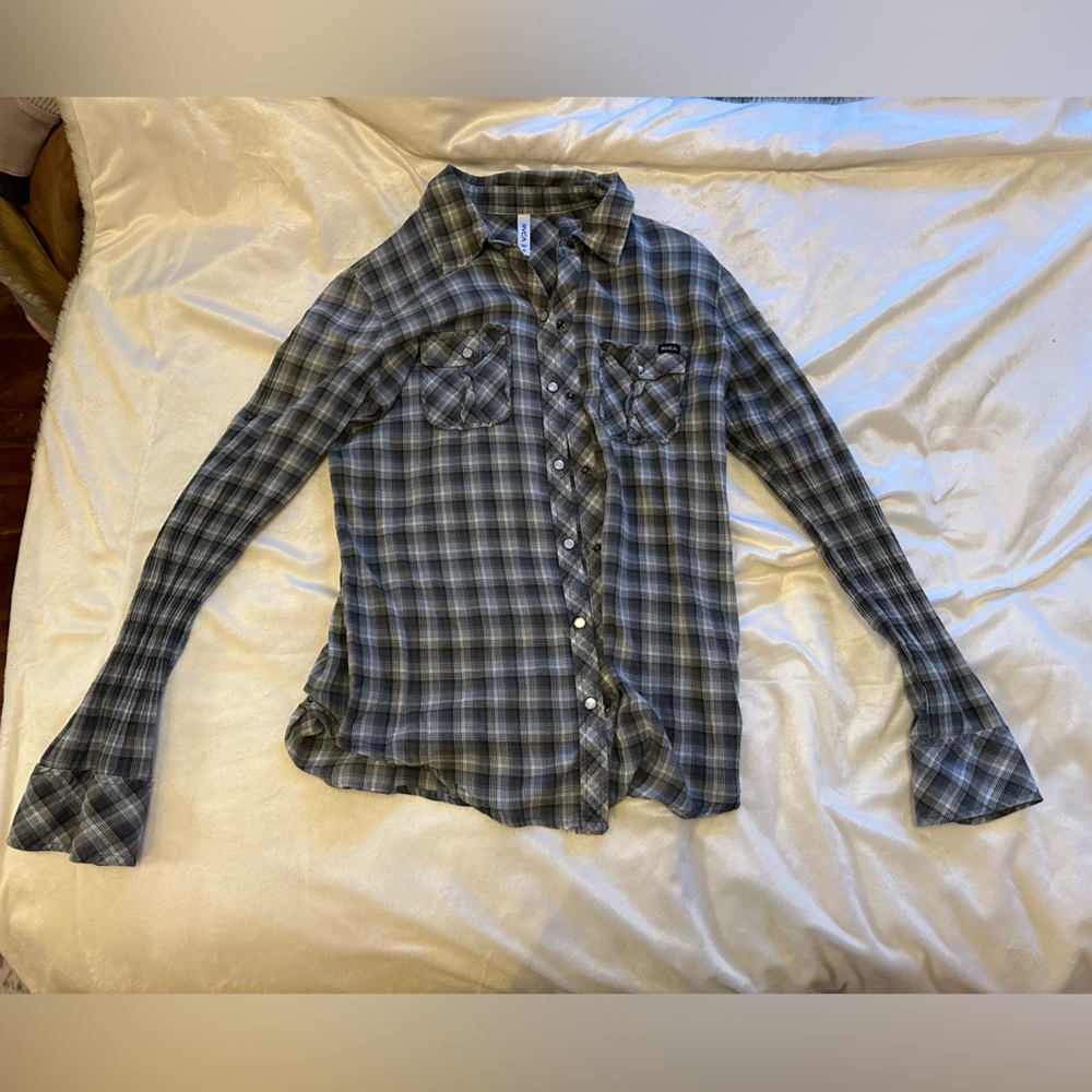 RVCA women’s plaid long sleeve
